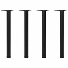 4x höhenverstellbares Tischbein Schwarz 710 mm