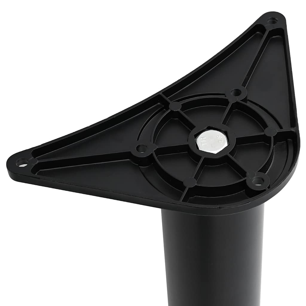 4 höhenverstellbare Tischbeine Schwarz 870 mm