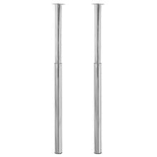 2 x Teleskopfuß Tischfuß Stützfuß Tischbein Chrom 710 mm-1100 mm