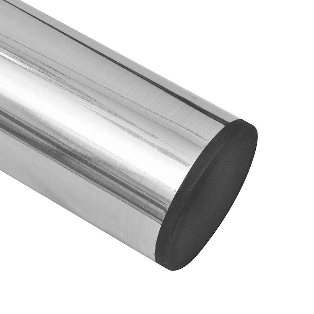 2 x Teleskopfuß Stützfuß Tischbein Nickel gebürstet 710mm-1100mm