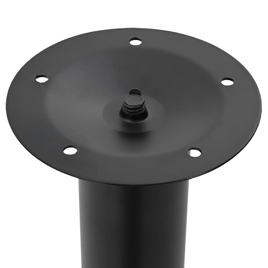 2 x Teleskopfuß Tischfuß Stützfuß Tischbein Schwarz 710 mm-1100 mm