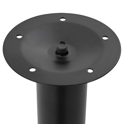 2 x Teleskopfuß Tischfuß Stützfuß Tischbein Schwarz 710 mm-1100 mm