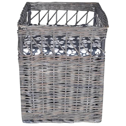 Kuschelhöhle für Katzen Haustiere mit Kissen Weide Quadratisch