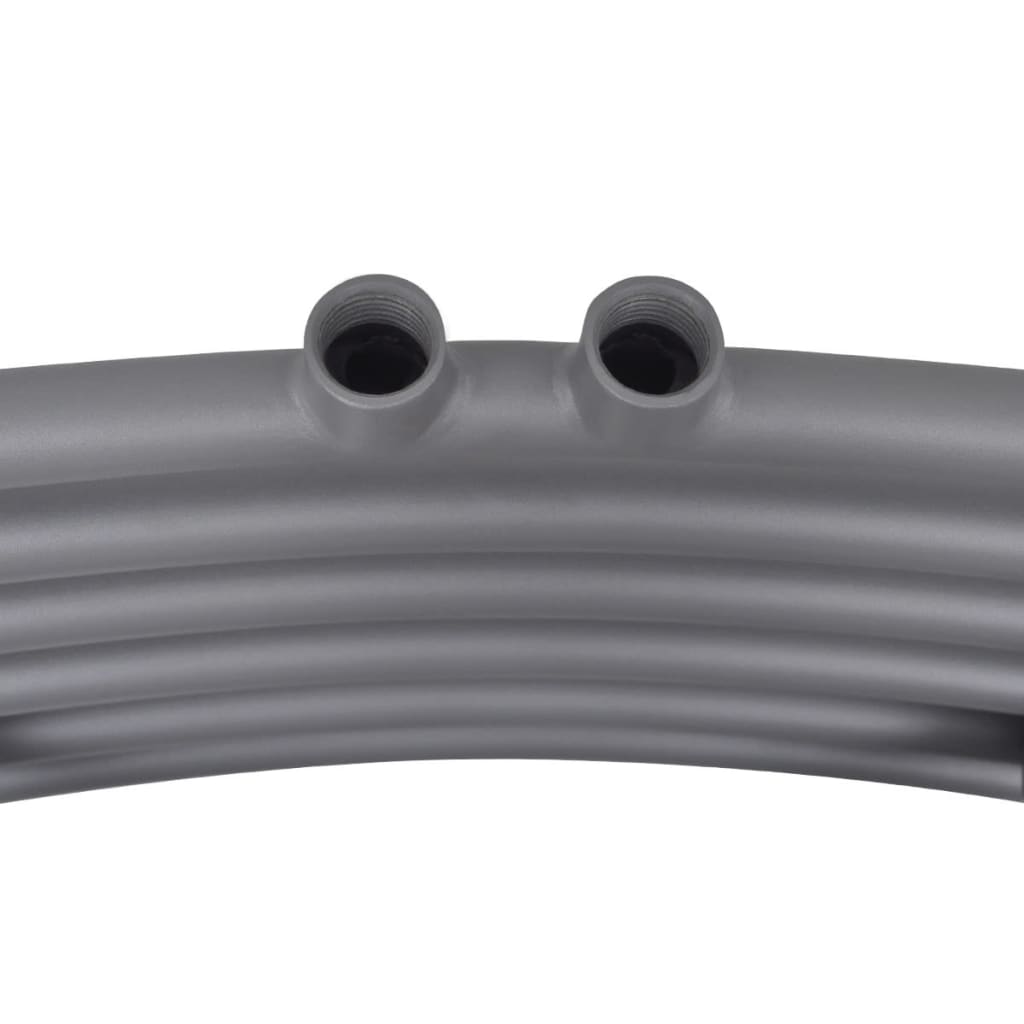 Handtuchheizkörper Warmwasser Gebogen Grau 480x480 mm