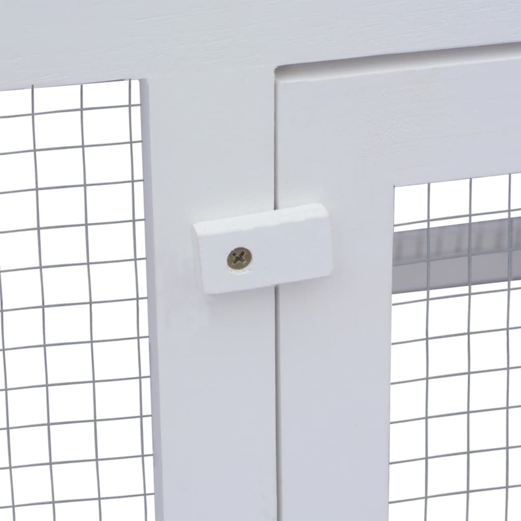 Kleintier-/Kaninchenstall 2 Etagen Holz Schwarz