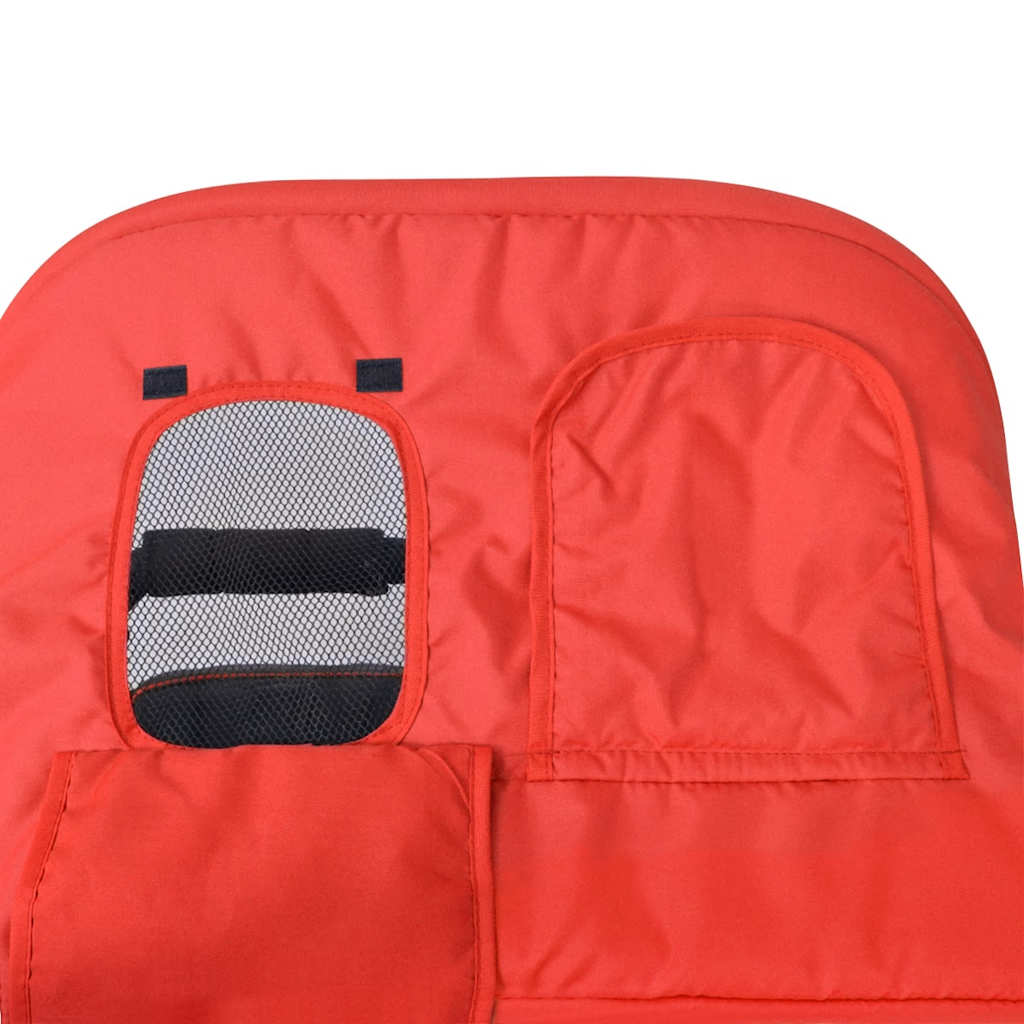 Zwillingskinderwagen Stahl Rot und Schwarz