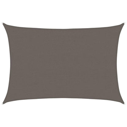 Sonnensegel HDPE Rechteckig 4x6 m Anthrazit