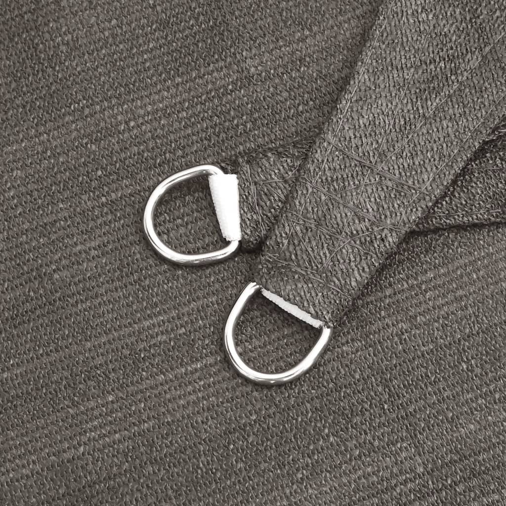 Sonnensegel HDPE Rechteckig 4x6 m Anthrazit