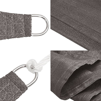 Sonnensegel HDPE Rechteckig 4x6 m Anthrazit