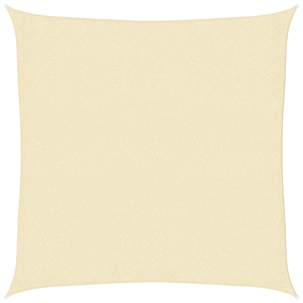 Sonnensegel HDPE Quadratisch 3,6x3,6 m Creme