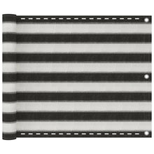 Balkonsichtschutz HDPE 75x400 cm anthrazit und weiß