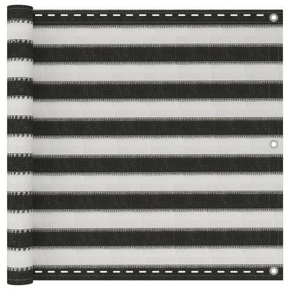 Balkonsichtschutz HDPE 90x400 cm anthrazit und weiß