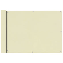 Balkonsichtschutz Oxfordgewebe 75x600 cm Creme