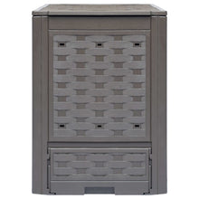 Gartenkomposter Braun 60x60x83 cm 300 L Kunststoff Rattan