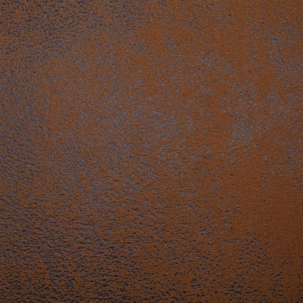 Chaiselongue mit Kissen Braun Wildleder-Optik