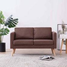2-Sitzer-Sofa Stoff Braun