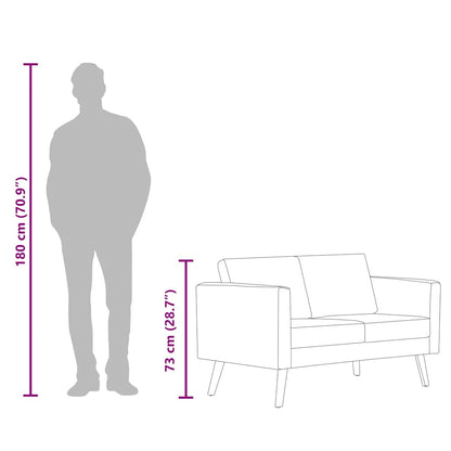 2-Sitzer-Sofa Stoff Schwarz