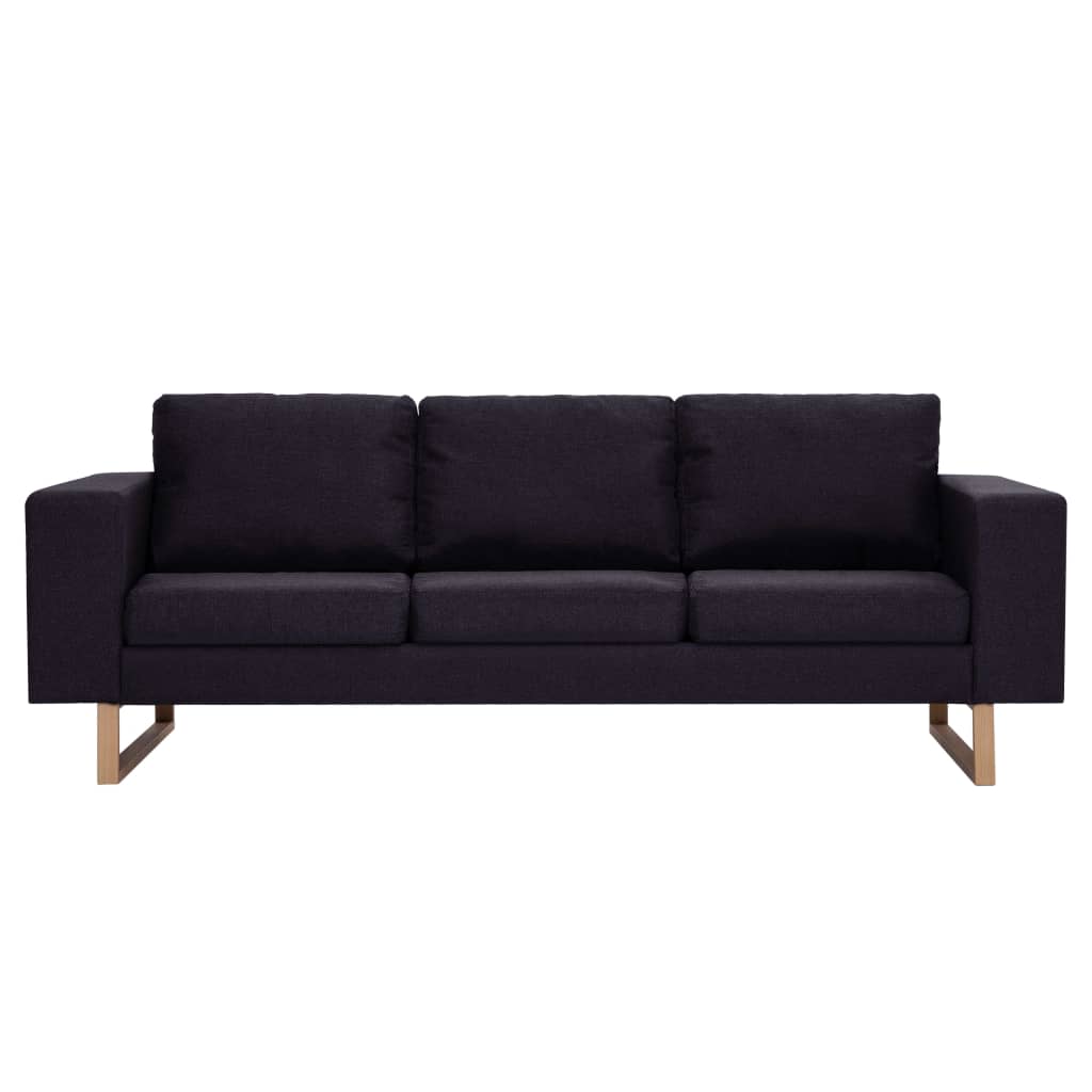 3-Sitzer-Sofa Stoff Schwarz