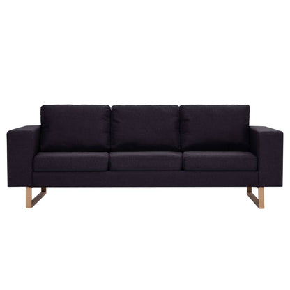 3-Sitzer-Sofa Stoff Schwarz