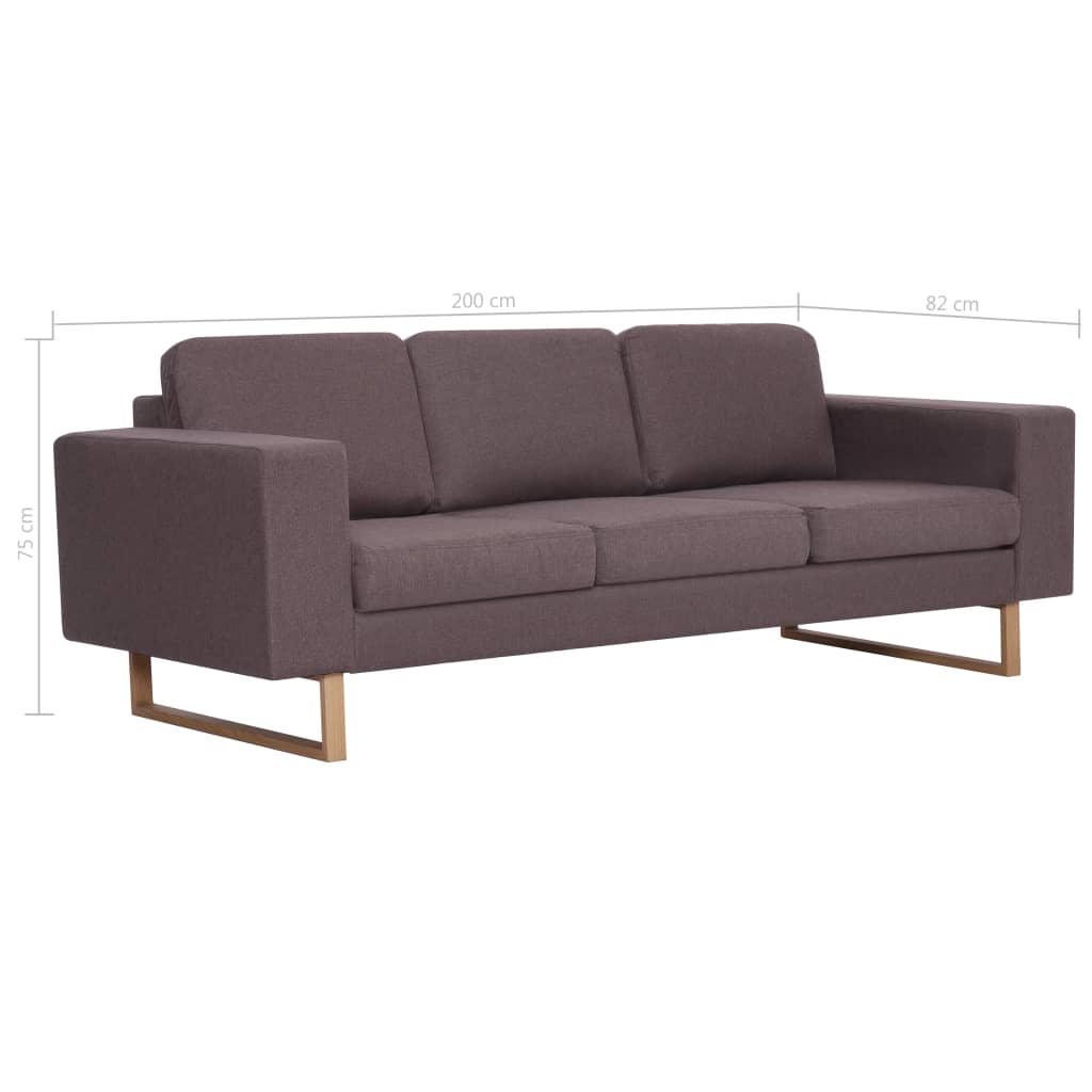 3-Sitzer-Sofa Stoff Taupe