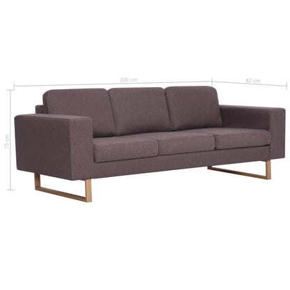 3-Sitzer-Sofa Stoff Taupe
