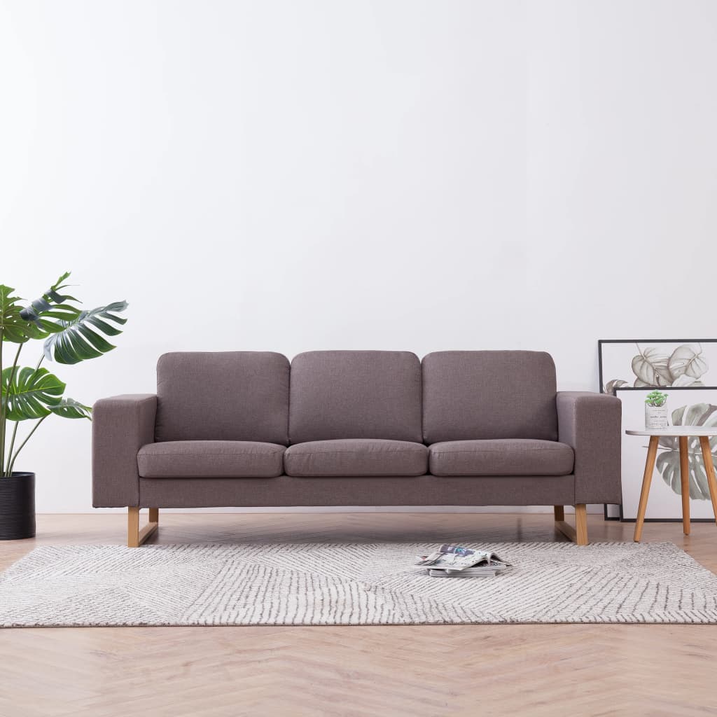 3-Sitzer-Sofa Stoff Taupe