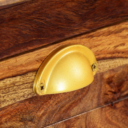 Schuhschrank 140 x 35 x 90 cm Massivholz Akazie