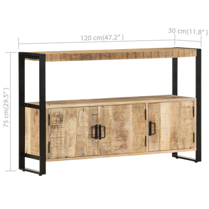 Beistellschrank 120x30x75 cm Massivholz Mango
