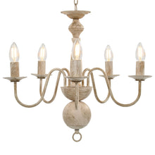 Kronleuchter Antik Weiß 5×E14-Glühbirnen