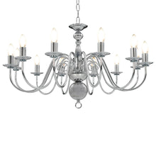 Kronleuchter Silbern 12×E14-Glühbirnen