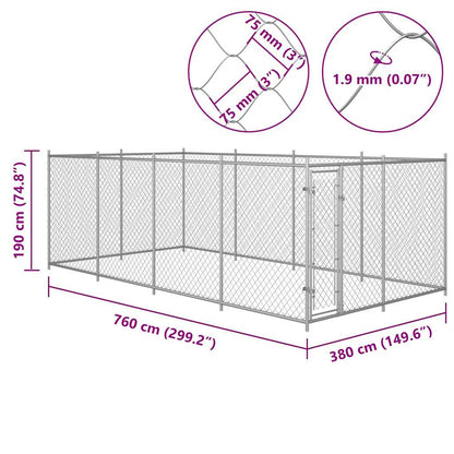 Outdoor-Hundezwinger 7,6x3,8x1,9 m