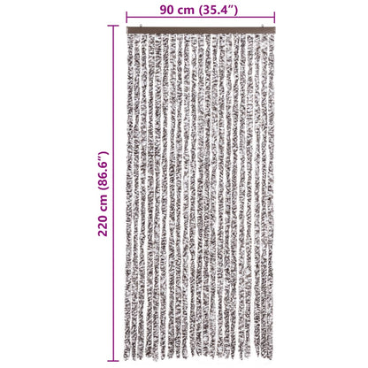 Insektenschutz-Vorhang Braun und Beige 90x220 cm Chenille