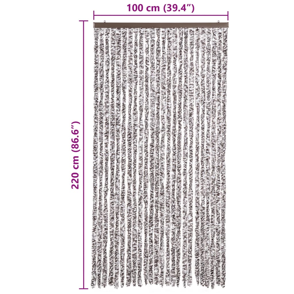 Insektenschutz-Vorhang Braun und Beige 100x220 cm Chenille