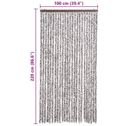 Insektenschutz-Vorhang Braun und Beige 100x220 cm Chenille