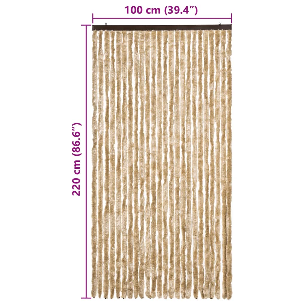 Insektenschutz-Vorhang Beige 100x220 cm Chenille