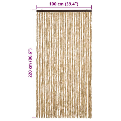 Insektenschutz-Vorhang Beige 100x220 cm Chenille