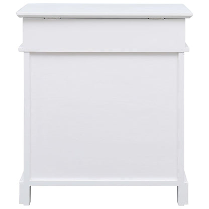 Schuhschrank Weiß 50 x 28 x 58 cm Paulownia Holz