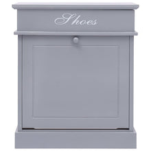 Schuhschrank Grau 50 x 28 x 58 cm Paulownia Holz