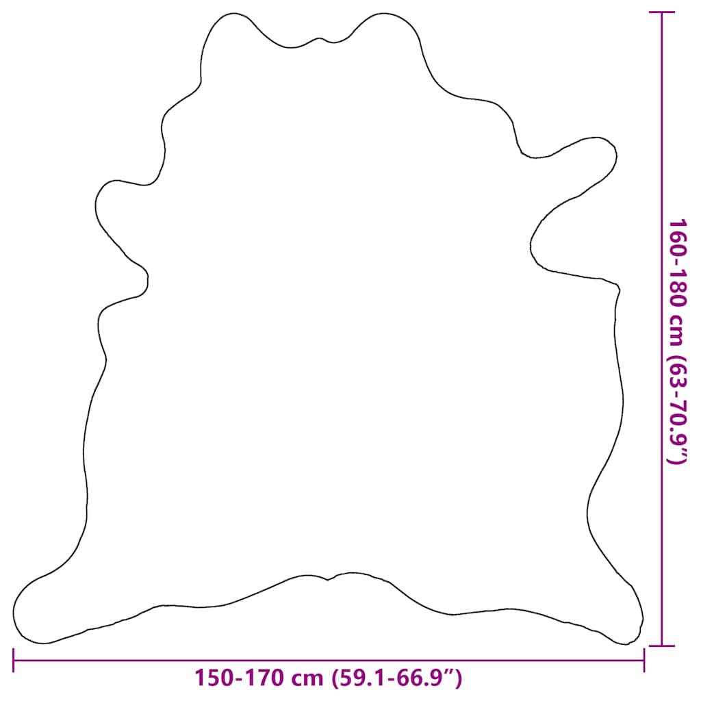Teppich Echtes Rindsleder Schwarz und Weiß 150x170 cm