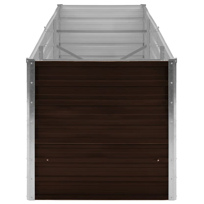 Garten-Hochbeet Braun 240 x 80 x 77 cm Verzinkter Stahl