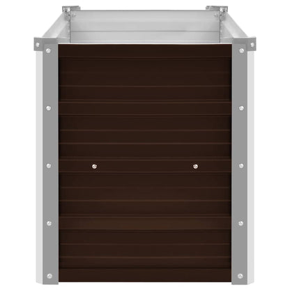 Garten-Hochbeet Braun 160 x 40 x 45 cm Verzinkter Stahl