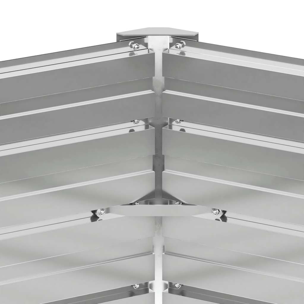 Garten-Hochbeet Braun 129 x 129 x 77 cm Verzinkter Stahl