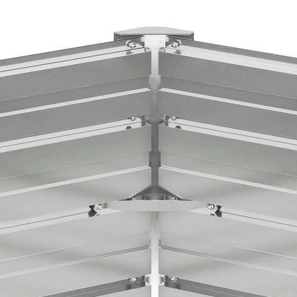 Garten-Hochbeet Braun 129 x 129 x 77 cm Verzinkter Stahl