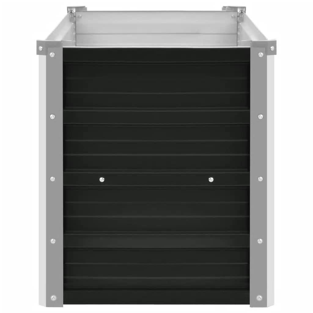 Garten-Hochbeet Anthrazit 160 x 40 x 45 cm Verzinkter Stahl