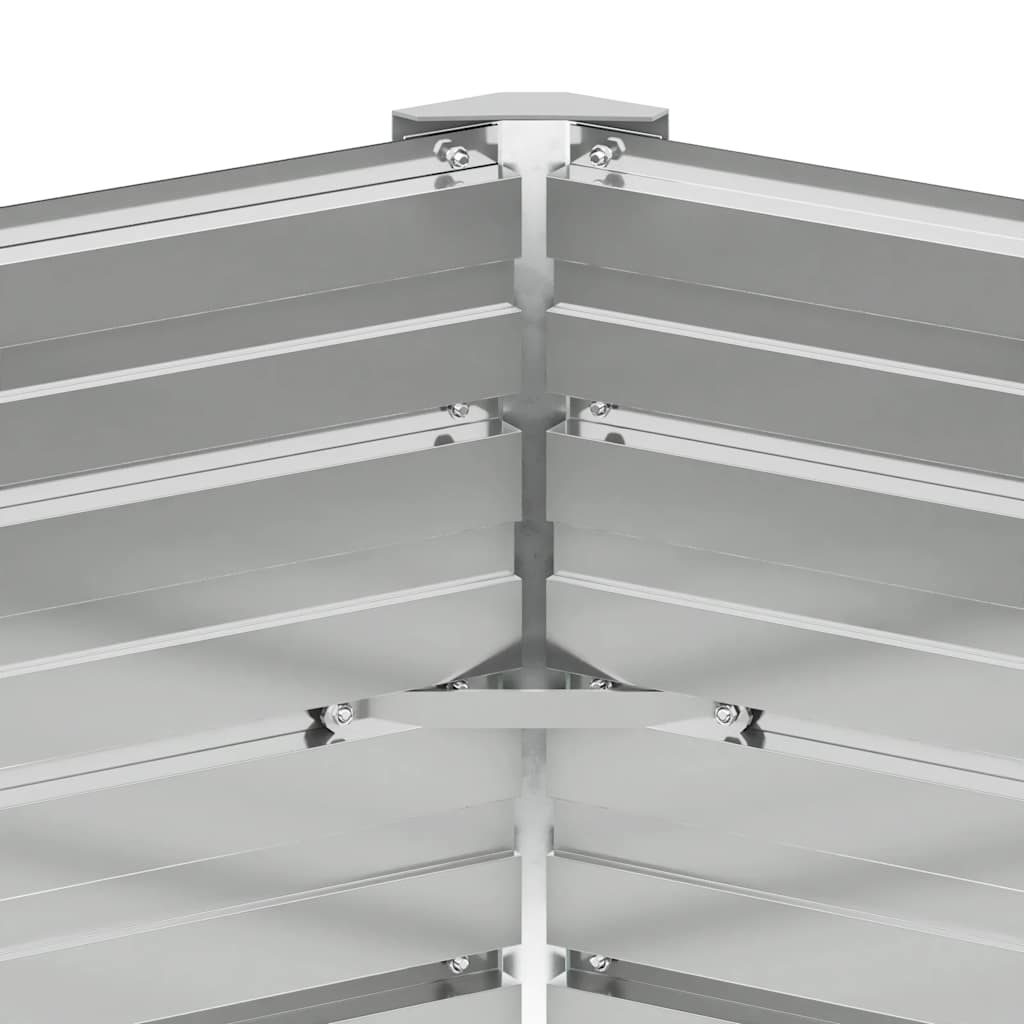 Garten-Hochbeet Anthrazit 129 x 129 x 77 cm Verzinkter Stahl