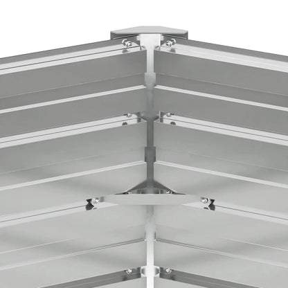 Garten-Hochbeet Anthrazit 129 x 129 x 77 cm Verzinkter Stahl