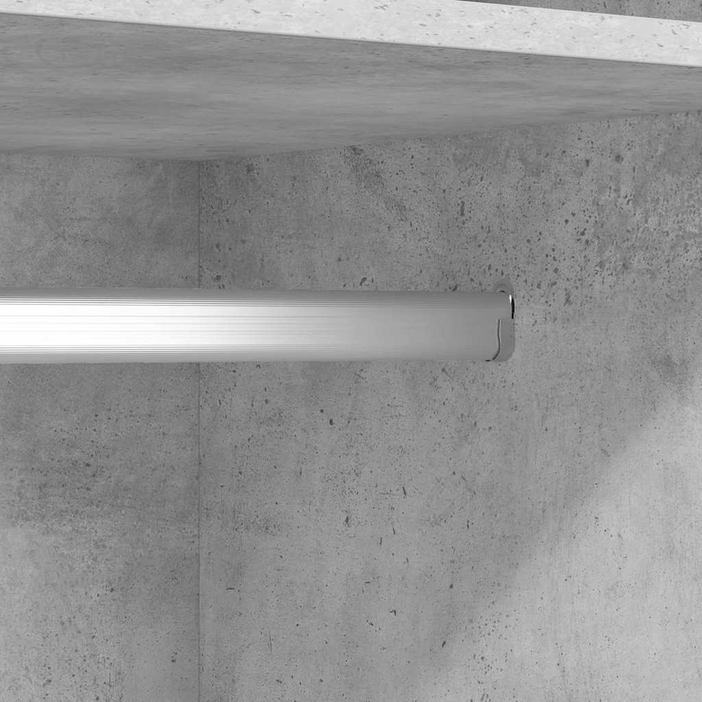 Kleiderschrank Betongrau 50x50x200 cm Holzwerkstoff