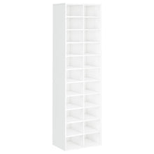 Schuhschrank Hochglanz-Weiß 54x34x183 cm Holzwerkstoff