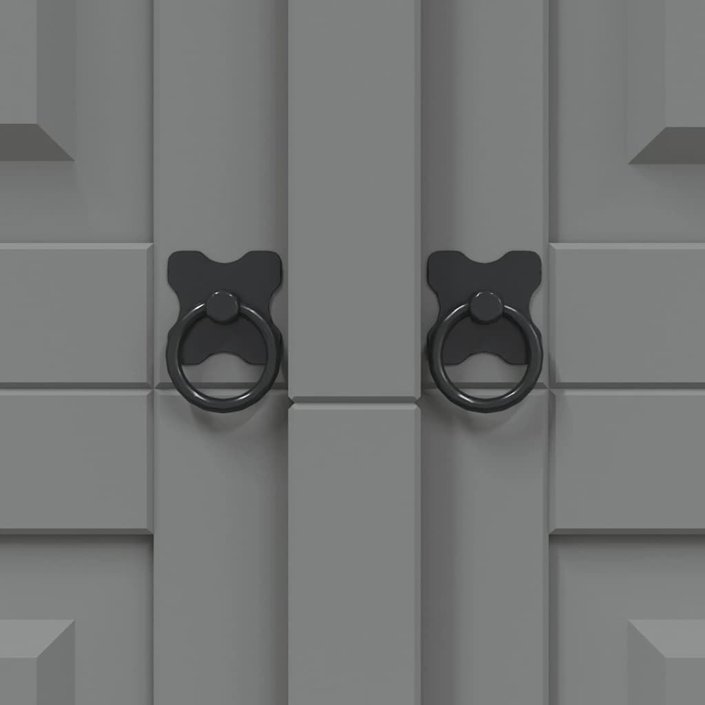 Kleiderschrank Mexiko-Stil Kiefernholz 3 Türen Grau