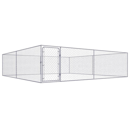 Outdoor-Hundezwinger Verzinkter Stahl 4 x 4 x 1 m